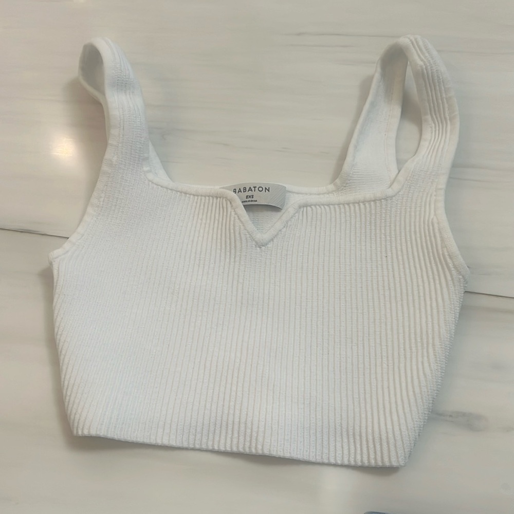 Aritzia Babaton Cropped ribbed sweater tank